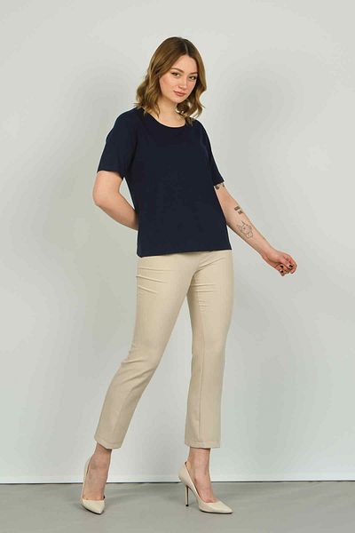 Sistas Γυναικεία μπλούζα με κοντό μανίκι Crew Neck 20383 Navy Blue