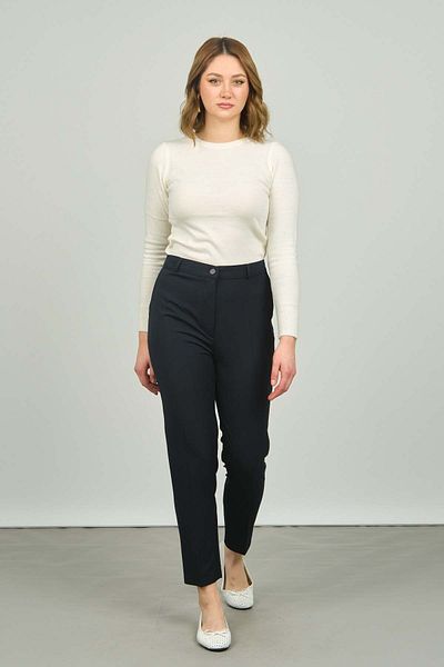 Buket Women's High Waist Pants 1250 Navy Blue