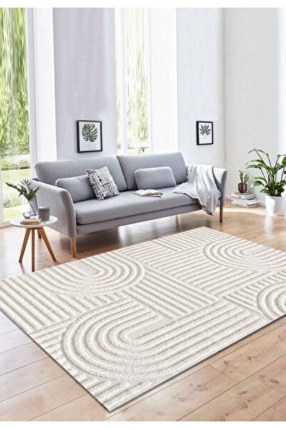 CAPPİO HALI Dijital Baskılı Makinada yıkanabilir Salon Halısı Mutfak Halısı Yolluk Halısı - CP898