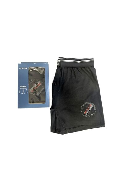 Eros Sol Paça Baskılı Boxer Antrasit