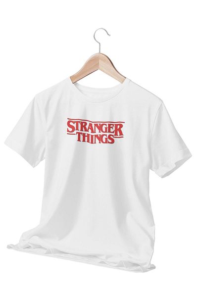 qoeuyl boutique Tricou alb unisex cadou imprimat Stranger Things