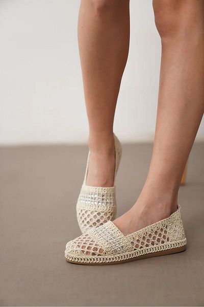 Papuçsepeti Model 3958 Coș de pantofi tricotat din dantelă pentru damă - pantofi casual