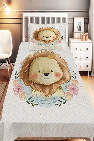 Else Dekor Single Patterned Lion Pique Children's Set