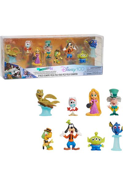 Disney 100 Years of Laughter Celebration Collection Limited Edition 8-Piece Figure Pack
