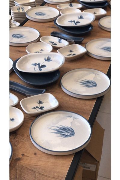 Keramika 30 Piece Blue Magic Breakfast Set for 12 Persons