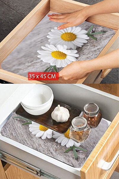 Else Dekor Pink Love Way Non-Slip Shelf Cabinet Drawer Cover Washable Refrigerator Mat