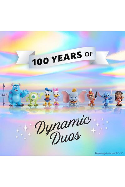 Disney 100 Years of Dynamic Duos Celebration Collection Limited Edition 8-Piece Figure Pack