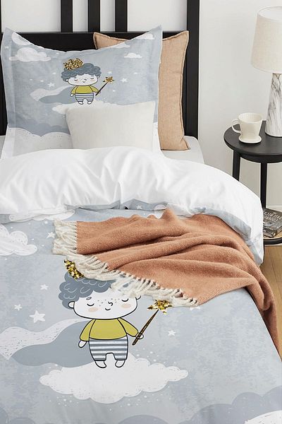 Else Dekor Single Little Prince Patterned Children's Duvet Cover Set