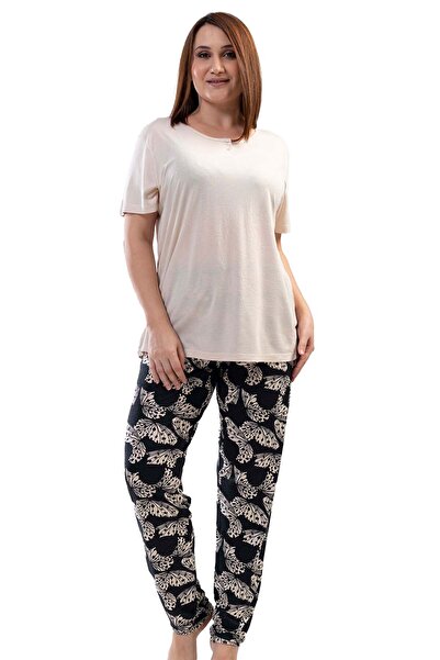 VİENETTA Піжама з коротким рукавом Vıscon для великих розмірів - 111370