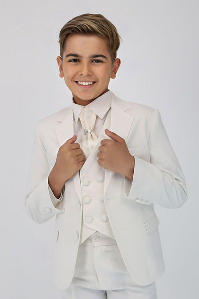 SIRRI Deliable to the Prince: White Suit for Boys Ages 6-13