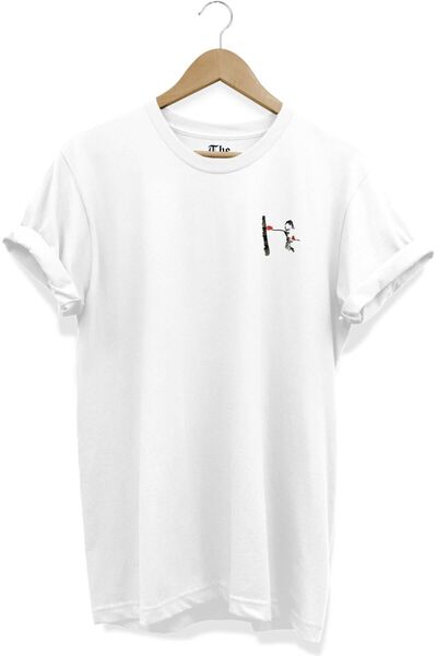 The Baski Sac de box unisex alb - Tricou cu mânecă scurtă cu imprimeu pe piep...