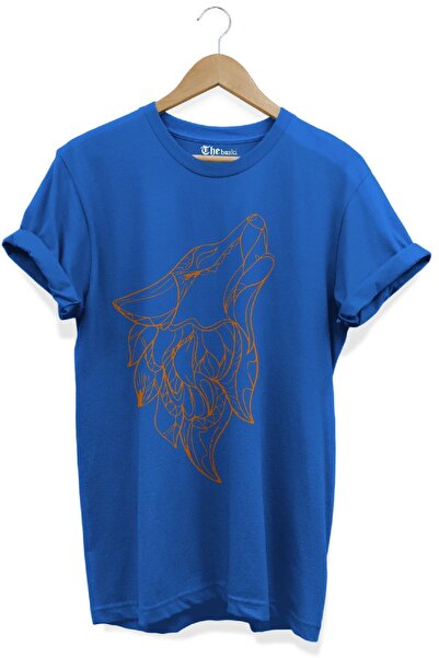 The Baski Μπλουζάκι Premium Wolf Look Printed 100% Cotton Blue