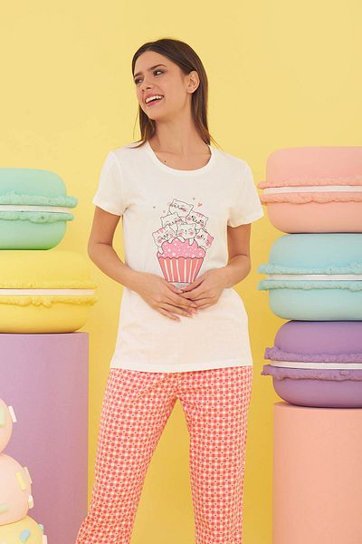 NBB Kitty Cats Ecru Pajama Set