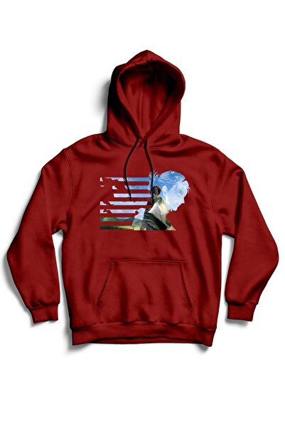 The Baski Unisex crvena majica Attack On Titan Štampano Kengur džep Sa kapulj...