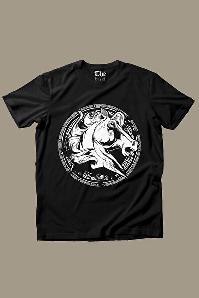 The Baski Unisex crna životinjska Štampano cool T-shirt - kratki rukav