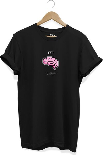 The Baski Crna unisex majica Coffee Štampano - Treba mi kafa, kratki rukav T-...