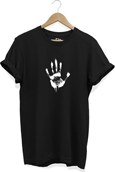 The Baski Crna unisex majica sa dizajnom pet prstiju Štampano kratkih rukava ...