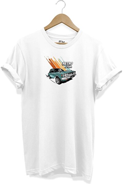 The Baski Bela unisex klasična retro majica za vozače Štampano kratkih rukava...