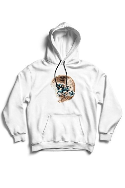 The Baski Unisex bela biciklistička majica Štampano Kengur džep Sa kapuljačom...