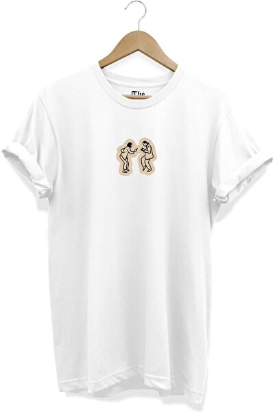 The Baski Beli unisex plesni par Štampano kratki rukav T-shirt