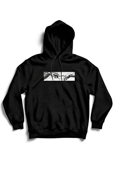 The Baski Crna renesansna Štampano Sa kapuljačom Pamuk dukserica - 3 niti unisex