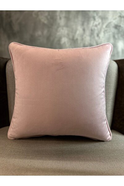 Fabricland غطاء وسادة من الحرير المخملي المستورد باللون الوردي مقاس 43 × 43 سم