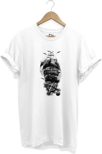 The Baski Bela unisex majica Pirati sa Kariba brod Štampano kratki rukav T-shirt