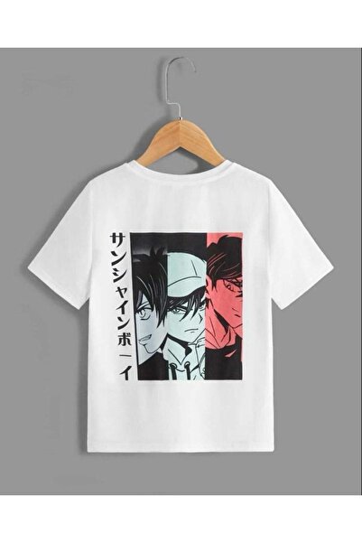 NoVibe Çocuk Kız/erkek Japon Anime Baskılı Oversize T-shirt