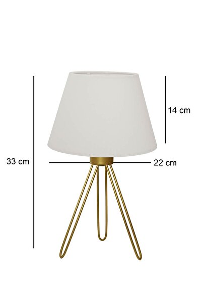 HOMİNG Cream Color Homing Metal Tripod Lampshade