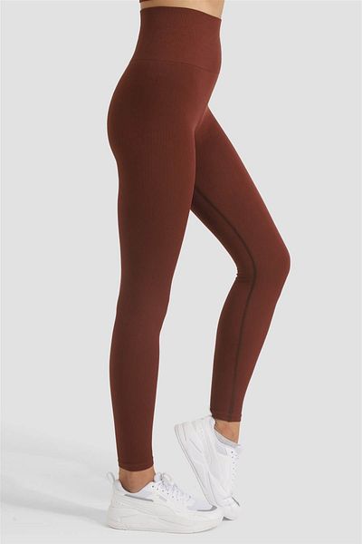 Superstacy High Waist Seamless Brown Sports Leggings