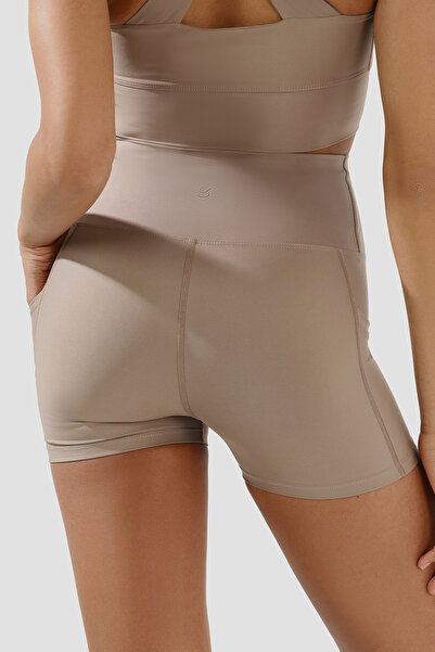 Superstacy Leggings scurti Gina Pocket Stone Color