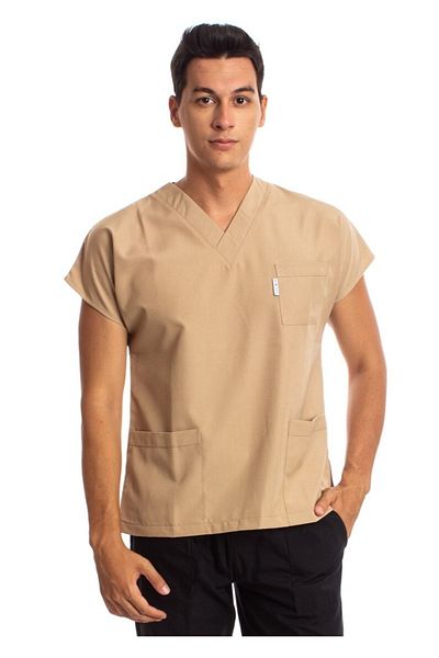 Simirna Üniforma Scrubs χειρουργικής γιατρού νοσοκόμας Camel Color Jersey Top