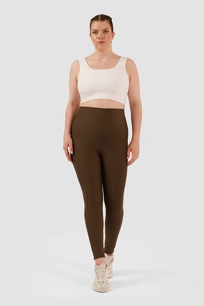 Superstacy Popi Large Size Bitter Brown Sports Leggings