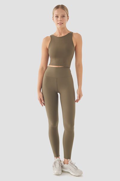 Superstacy Popi High Waist Khaki Sports Leggings