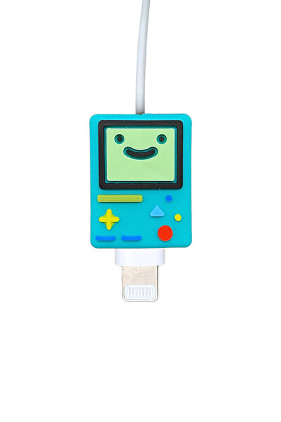 EWEC Bmo Figürlü Sevimli Usb Kablo Koruyucu, Silikon Şarj Kablosu Koruyucu