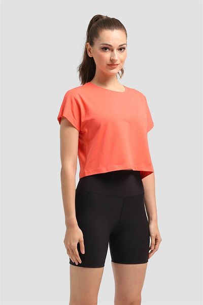 Superstacy Oversize Women's Pomegranate Flower Short T-Shirt