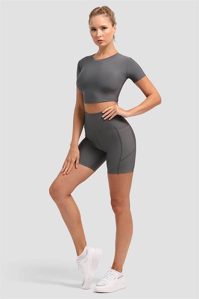 Superstacy Smoked Short Tights with Laser Cut Pockets
