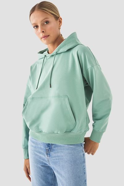 Superstacy Fiona Oversize Light Green Hoodie with Pockets