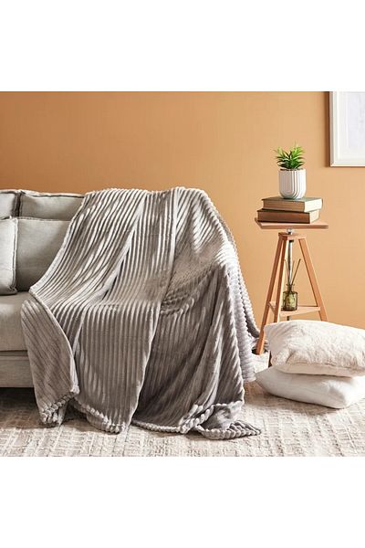 Karaca Plaid Granat Streifen