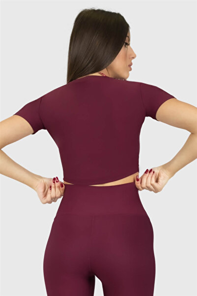 Superstacy Short Sleeve Sports Cherry Crop Top