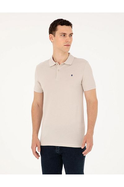 Pierre Cardin G021GL011.000. 1954212   - Tricou de bază Slim Fit Stone Color