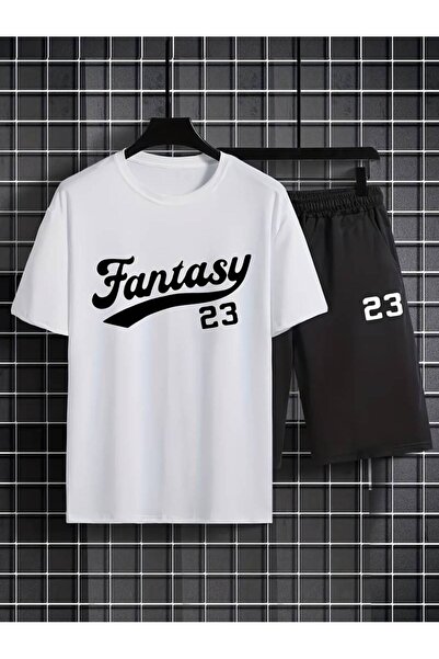 Elvino Фантазія 23 Надрукований чоловічий оверсайз-комплект з футболки та шортів