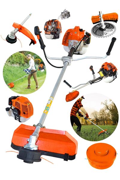 Graizer Brc-01 Yan Tipi Benzinli Motorlu Ot Çalı Tırpanı Çim Biçme Makinesi Tırpan