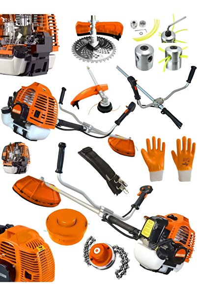 Graizer Alman Xdrive-9200 Yan Tipi Benzinli Motorlu Ot Çalı Tırpanı Çim Biçme Makinesi Tırpan