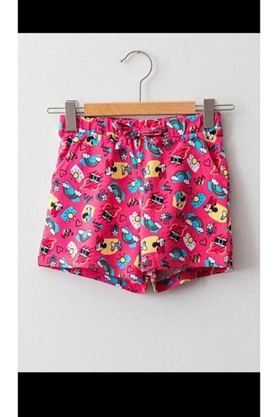 LC Waikiki Pantaloni scurți Lrc și Bermude pentru fete cu imprimeu fucsia