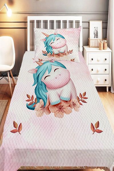 Else Dekor Starry Cute Rabbit Patterned Single Children's Pique Set