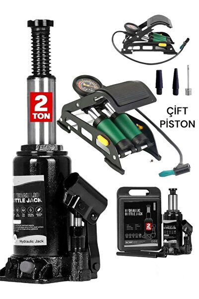 DYNAMİC MAX ALMAN 2 TON ÇANTALI HİDROLİK ŞİŞE ARAÇ KRİKOSU ÇİFT PİSTON TEKER ...