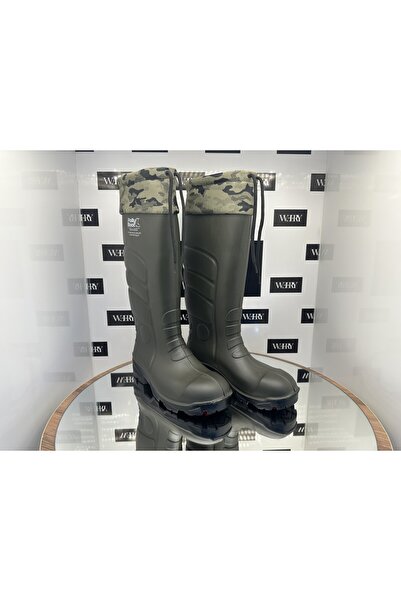 e&e S4 Uzun Konç 37 Cm %100 Su Geçirmez Burun Korumalı Ortopedik Tabanlıklı Poliüretan Çizme