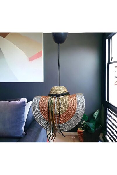 AYŞE SERHOŞOĞLU HOME DESİGN Dekoratif Hasır Avize, Modern Avize, Tasarım Avize, Rustik Avize, Jüt Halatlı Sarkıt Avize