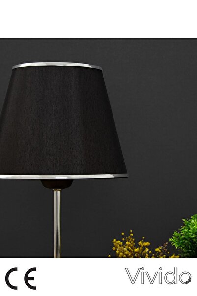 Vivido Abajur Black Modern Chrome Sapphire Lampshade
